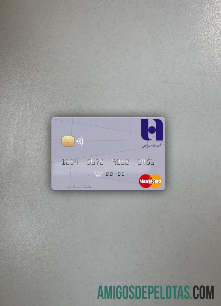 Banco do Irã Saderat Irã Mastercard Photolook Front amostra